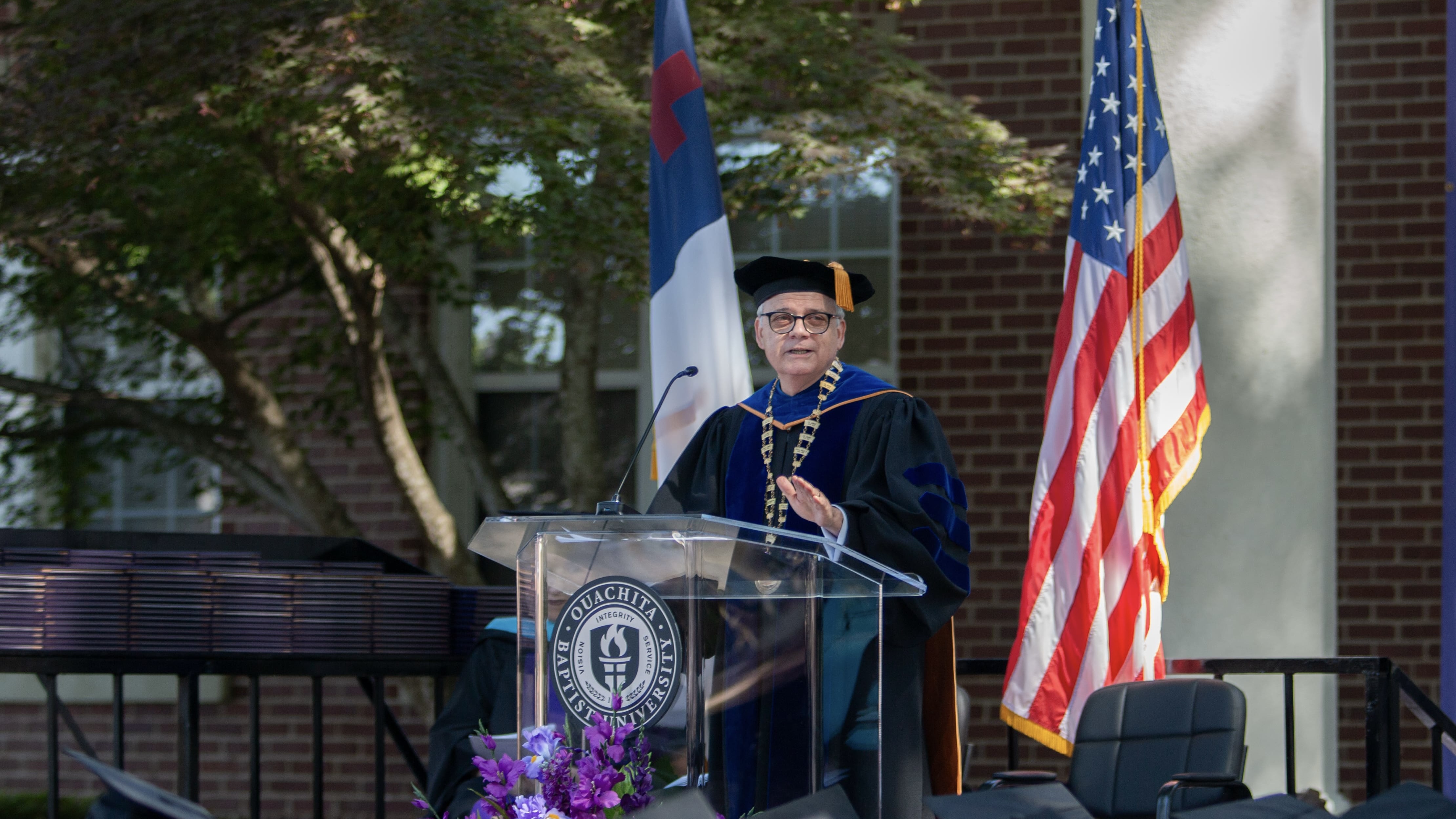 Ben Sells, Ouachita president, delivers the 2024 Commencement address