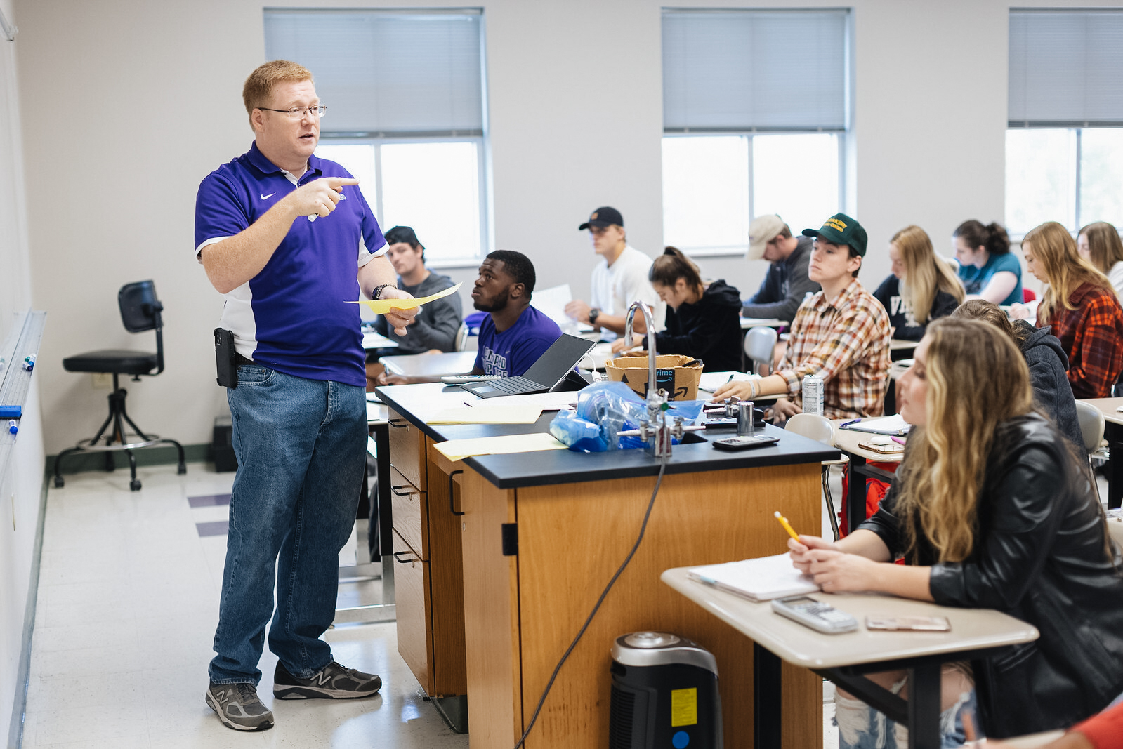 Professor in classroom