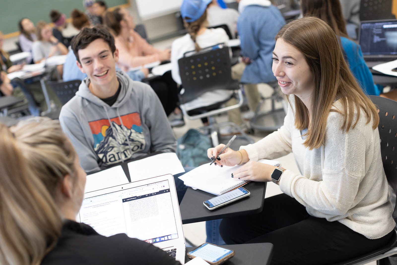 students in class