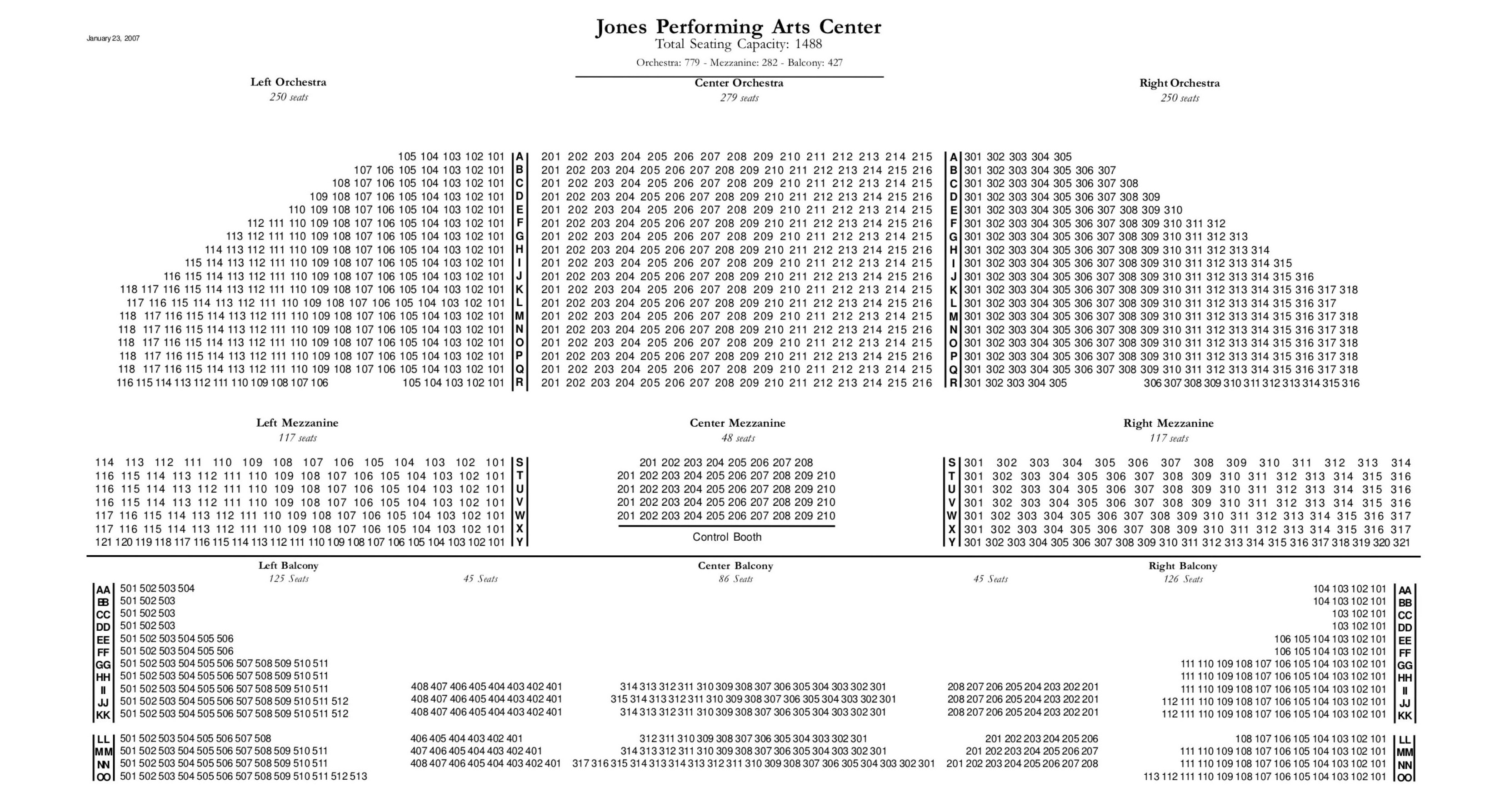 JPAC seating chart