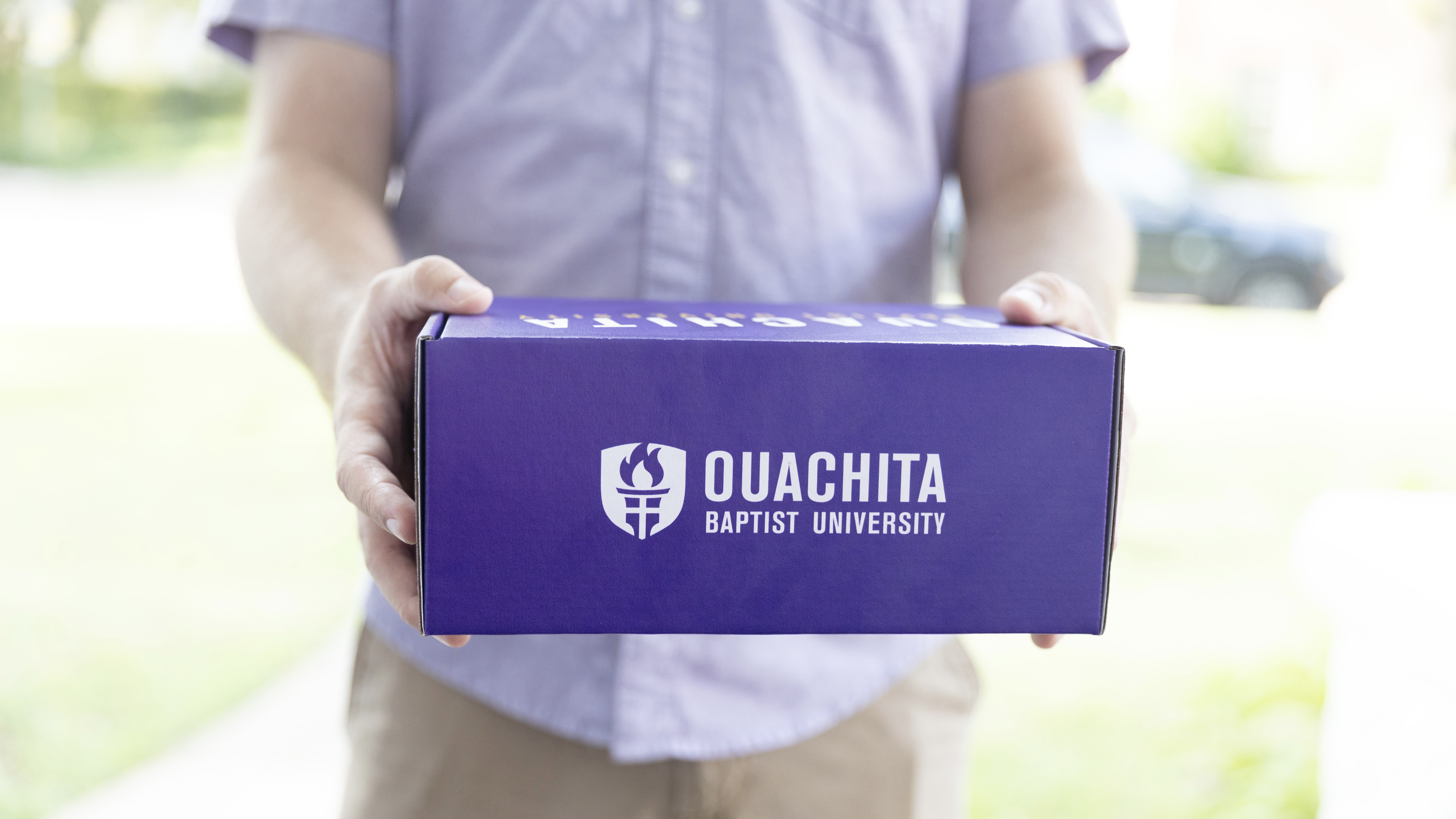 Admissions acceptance box from Ouachita Baptist University