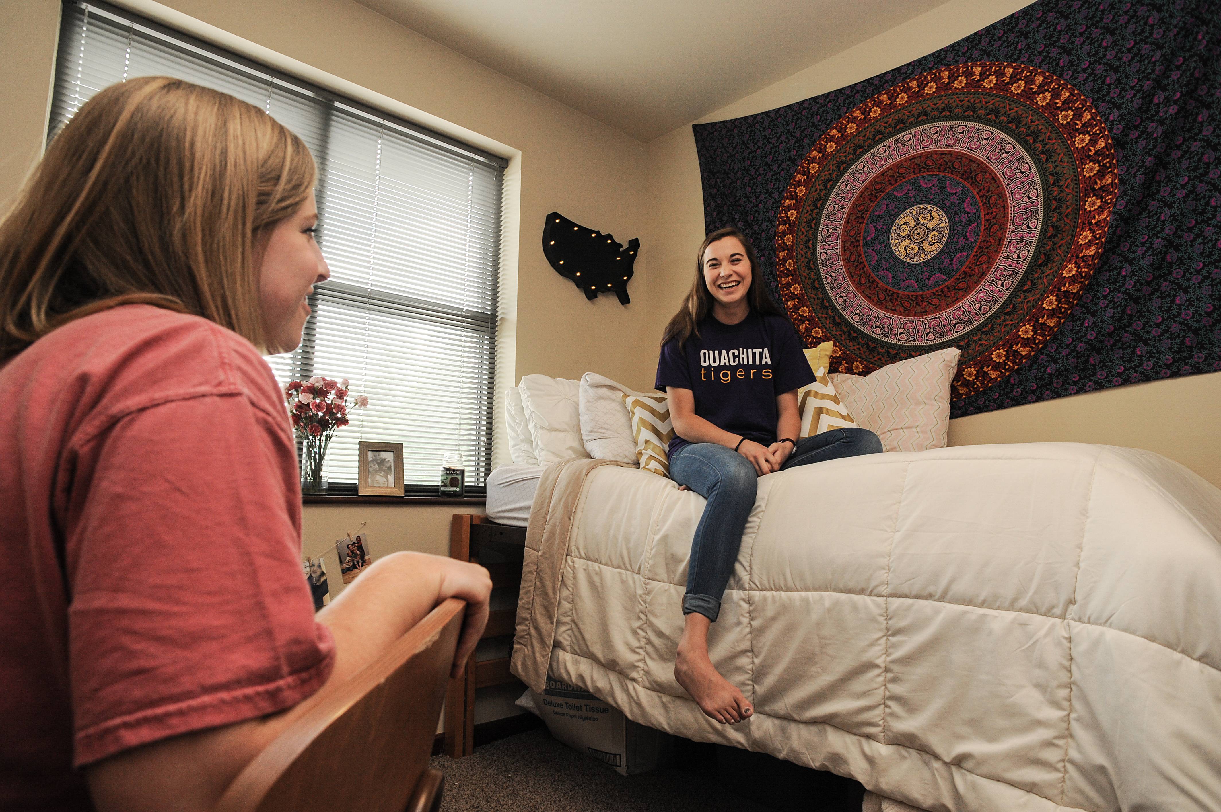 Students in dorm room