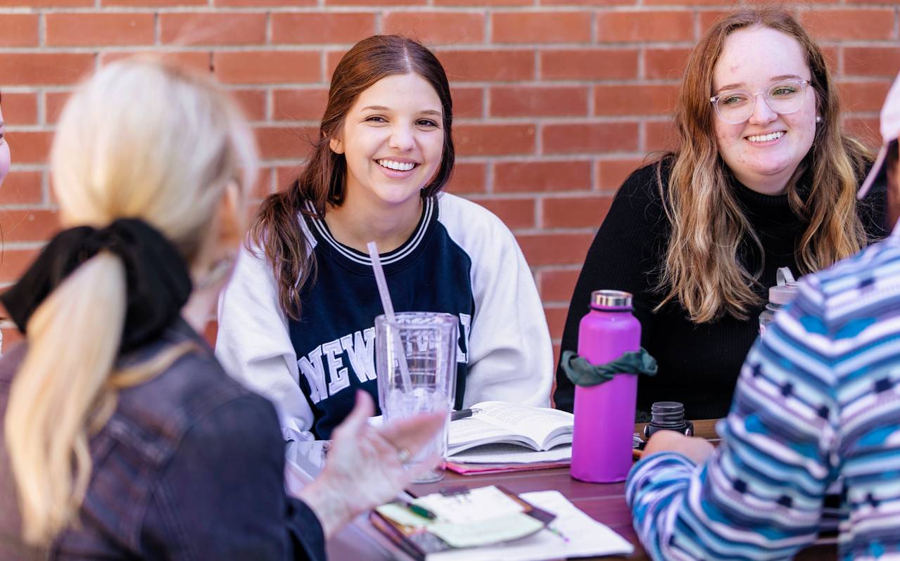 Students smiling