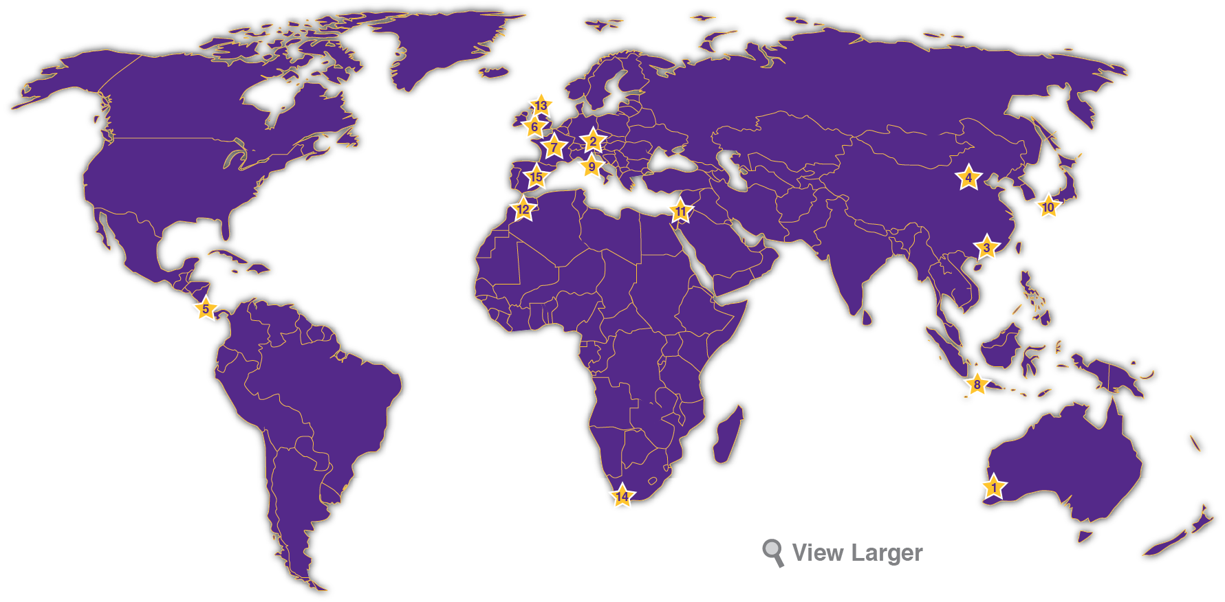 OBU Study Abroad Map